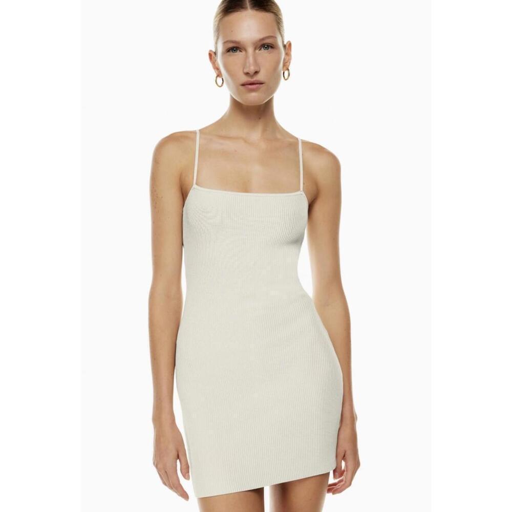 Babaton Aritzia Sculpt Knit Cami Dress, Oatmeal Color, Women's Medium